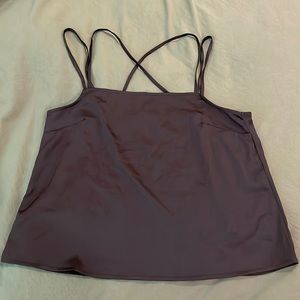 Black Crop Cross strap Top